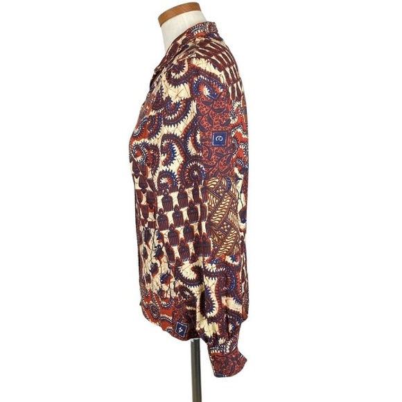 Vintage JCPenney African Afro-Centric Print Cotton Button Down Shirt - Picture 6 of 14